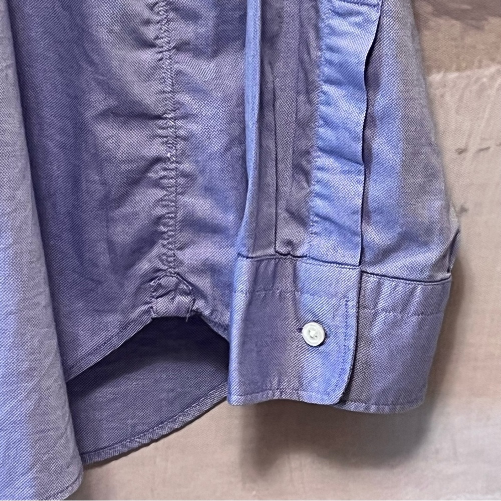 J.CREW Thompson Shirtings 80's 2-Ply Long Sleeve Shirt XL Blue 17-17 1/2 Career - Picture 5 of 14